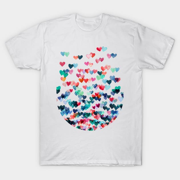 Heart Connections - Watercolor Painting T-Shirt by micklyn